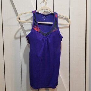 Athleta Supercharged Tank electra vibrant blue shelf bra xs